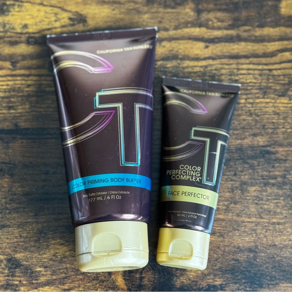 California Tan Sunless Color Priming Body Buffer & Face Perfector 6oz And 2oz